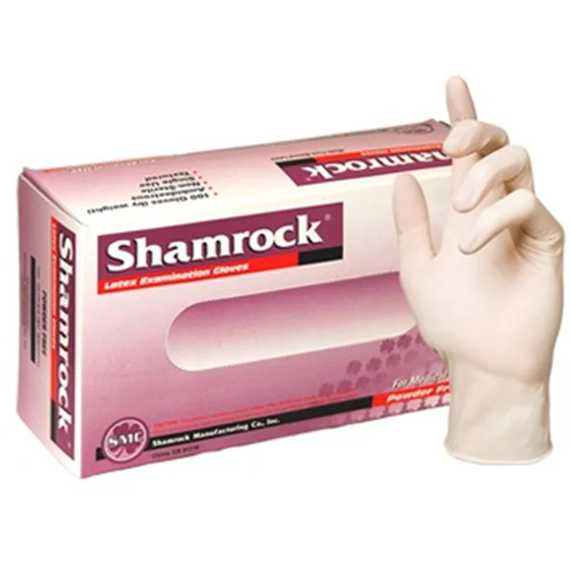 دستکش لاتکس پزشکی SHamrock بسته 100 عددی سایز کوچک (Small)